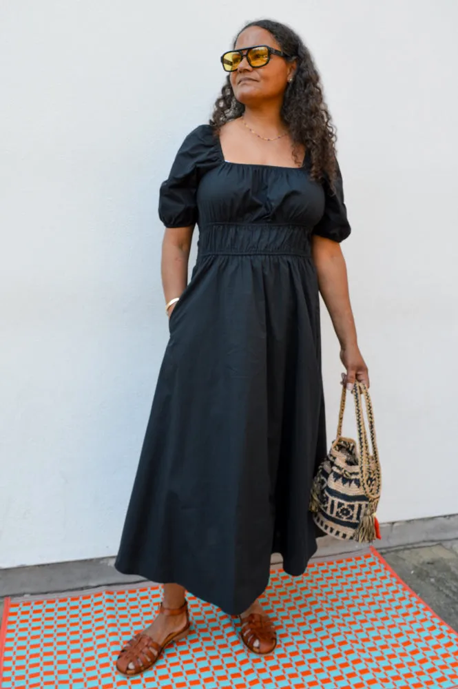 Object Hanna Black Midi Dress