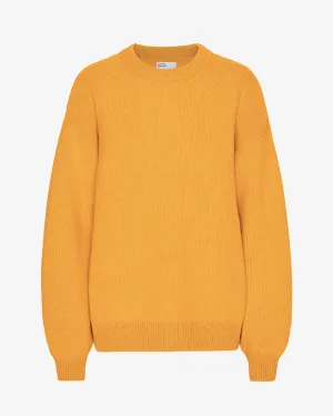 Oversized Merino Wool Crew - Burned Yellow