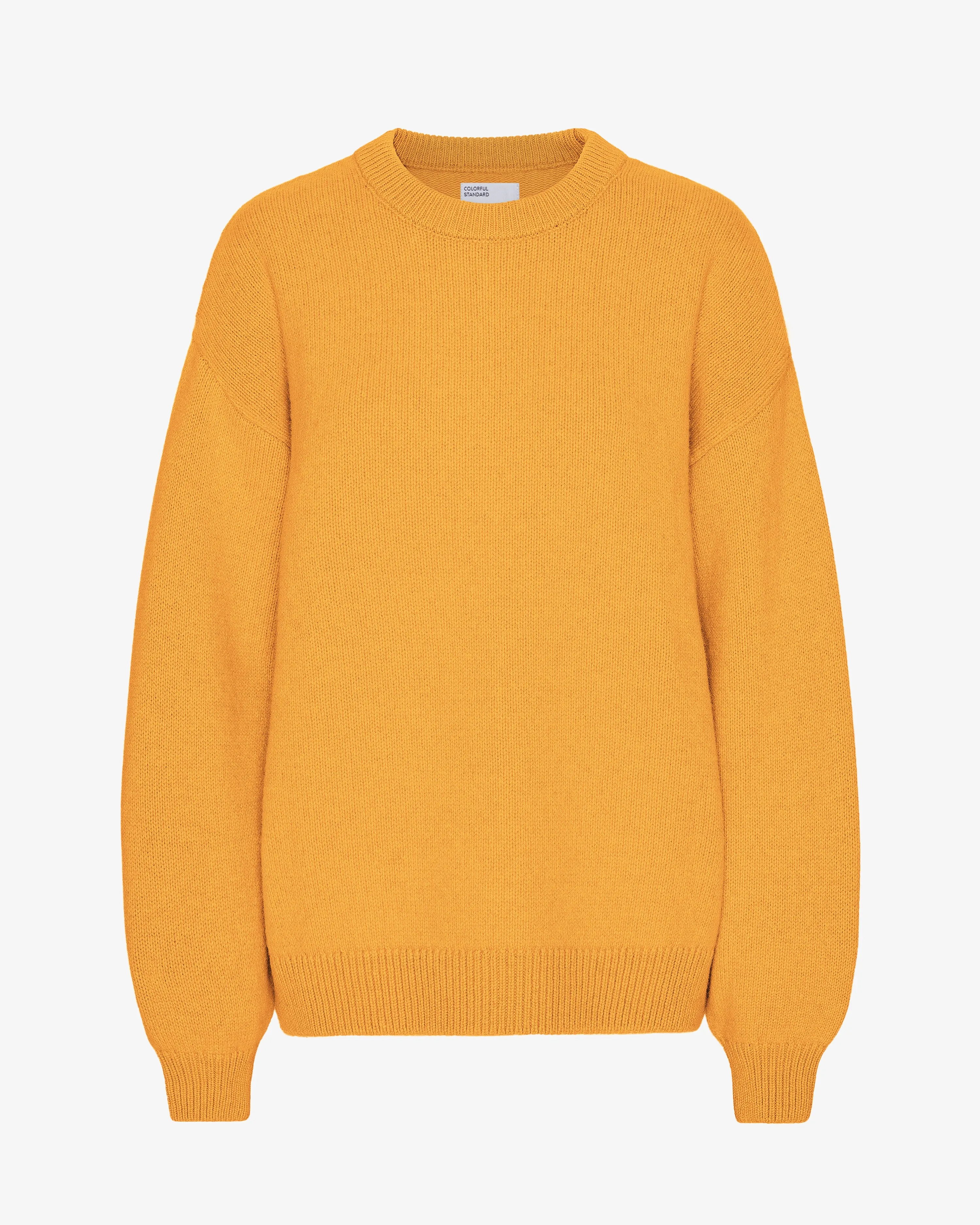 Oversized Merino Wool Crew - Burned Yellow