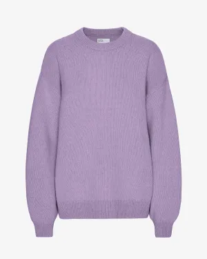 Oversized Merino Wool Crew - Purple Haze