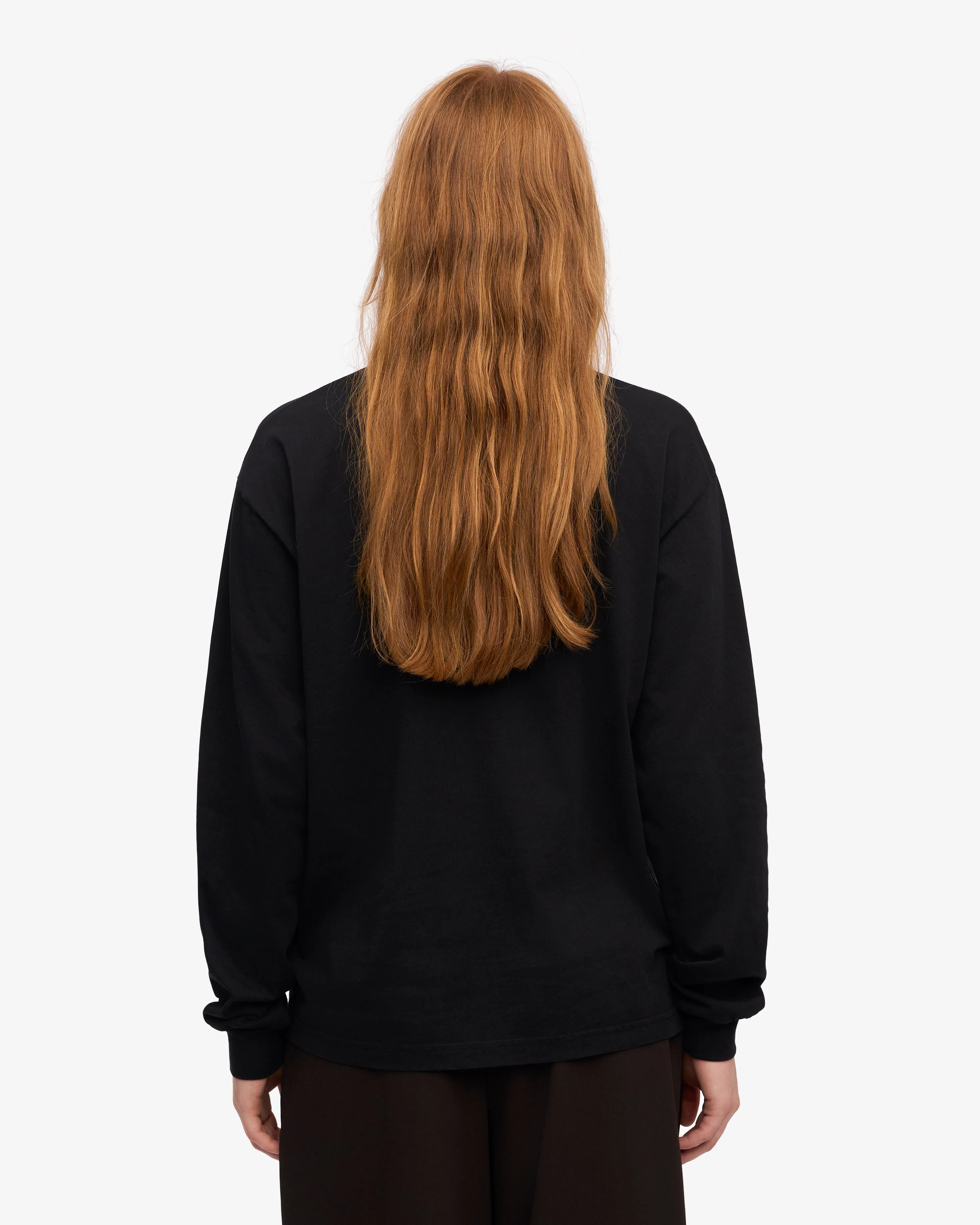 Oversized Organic LS T-Shirt - Deep Black
