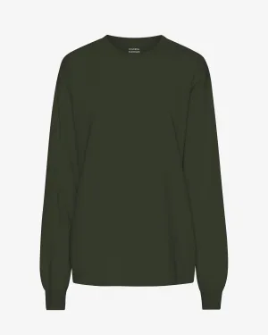 Oversized Organic LS T-Shirt - Hunter Green