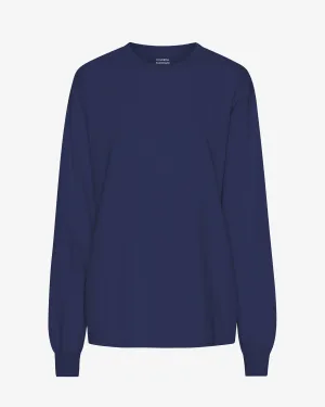 Oversized Organic LS T-Shirt - Marine Blue