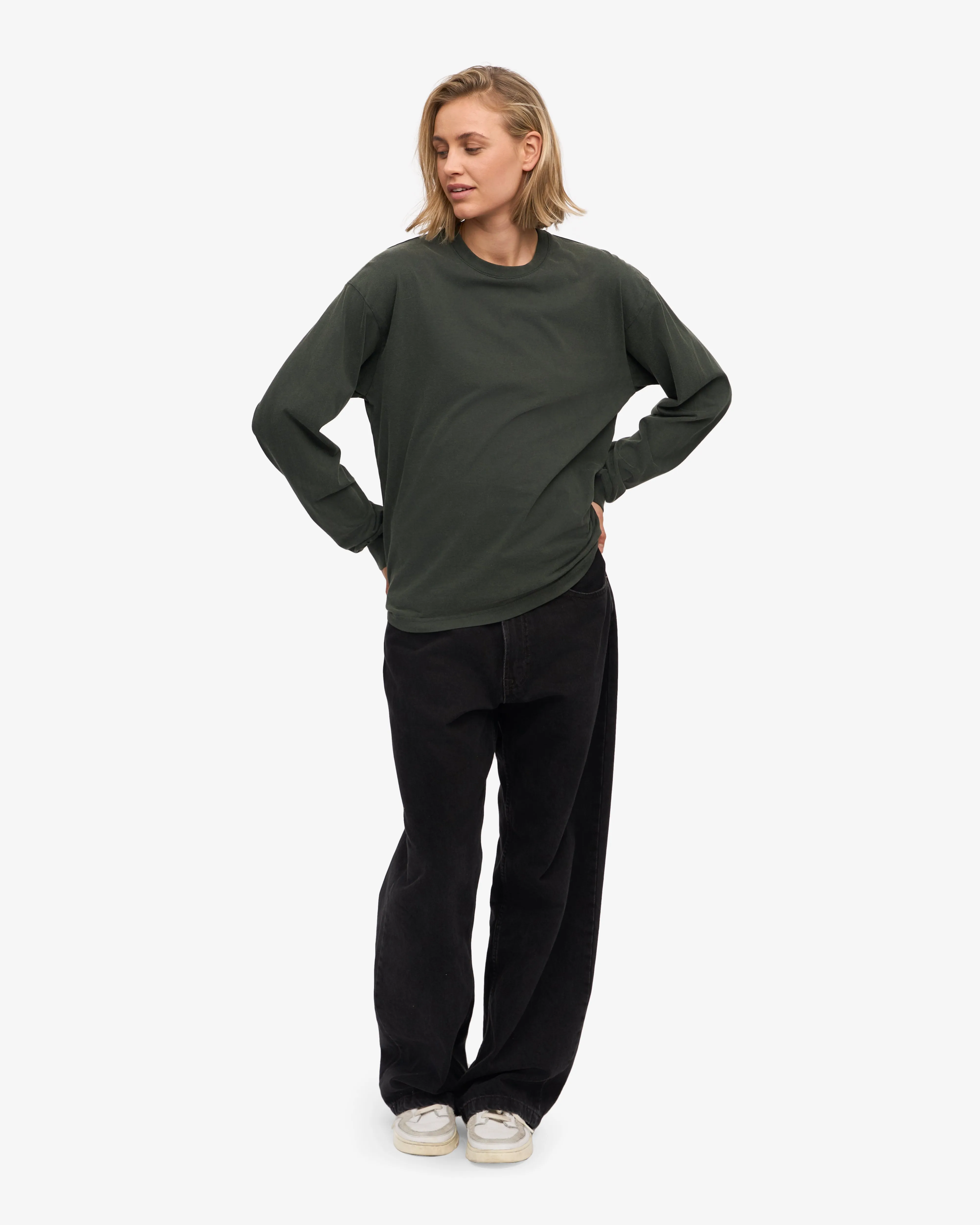 Oversized Organic LS T-Shirt - Midnight Forest
