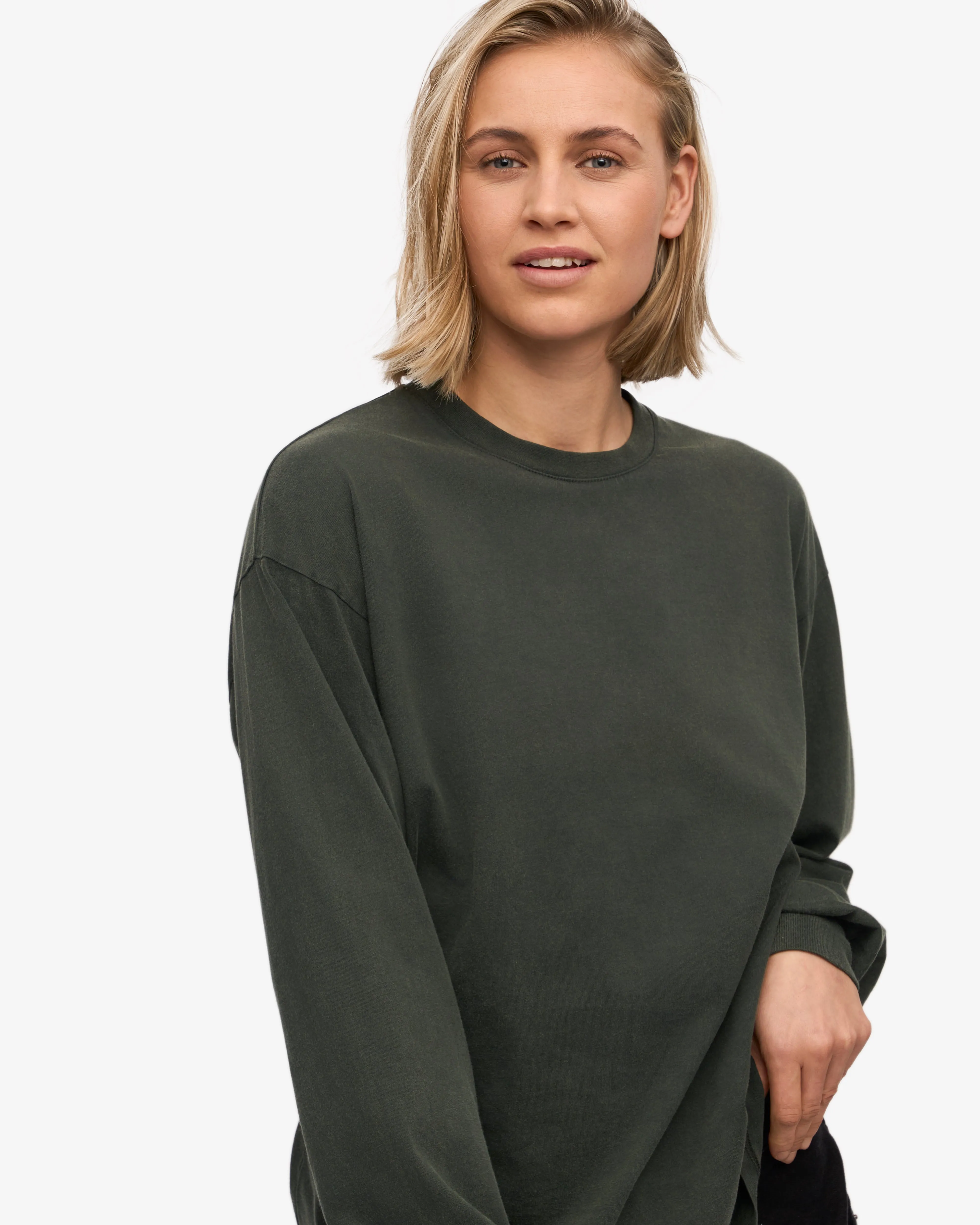 Oversized Organic LS T-Shirt - Midnight Forest