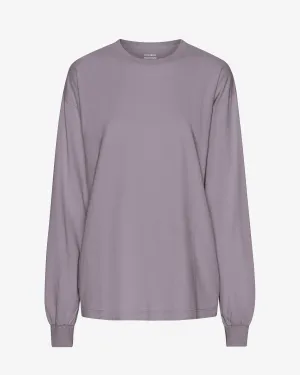 Oversized Organic LS T-Shirt - Purple Haze