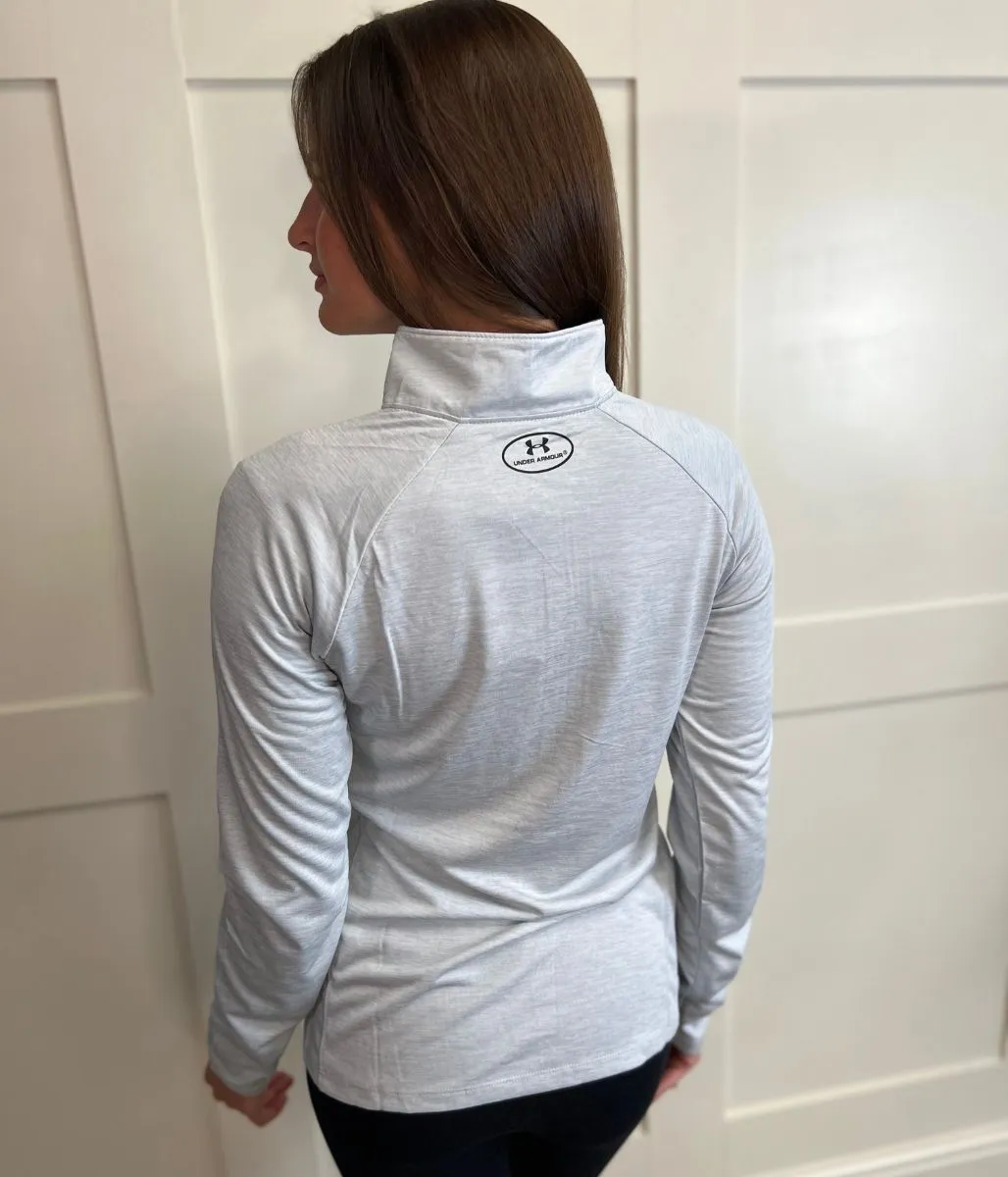 Pale Grey Under Armour 1/2 Zip Tech Top