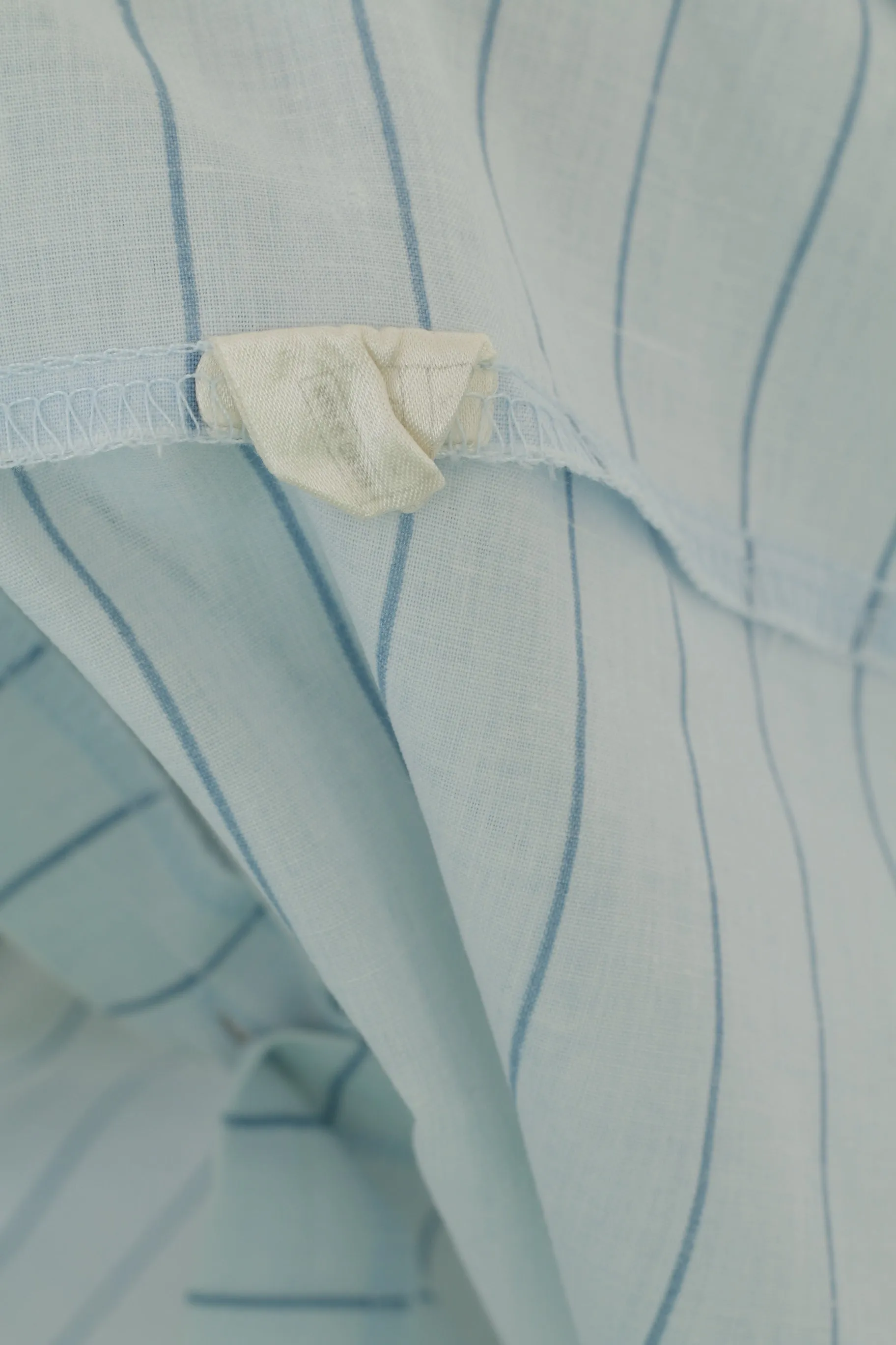 Paolo Borghesi Men XL Casual Shirt Blue Vintage Cotton Striped Pocket Summer Top