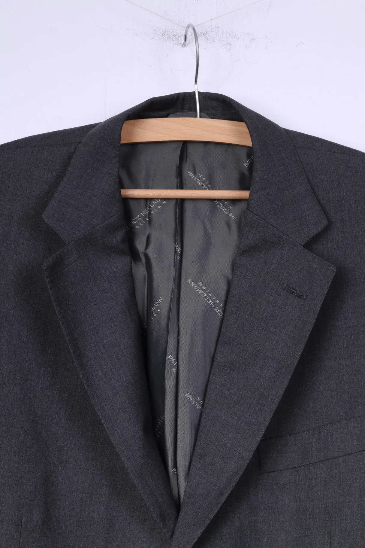 Patrick Hellmann Collection Men 106 40 Blazer Grey Single Breasted Wool Jacket