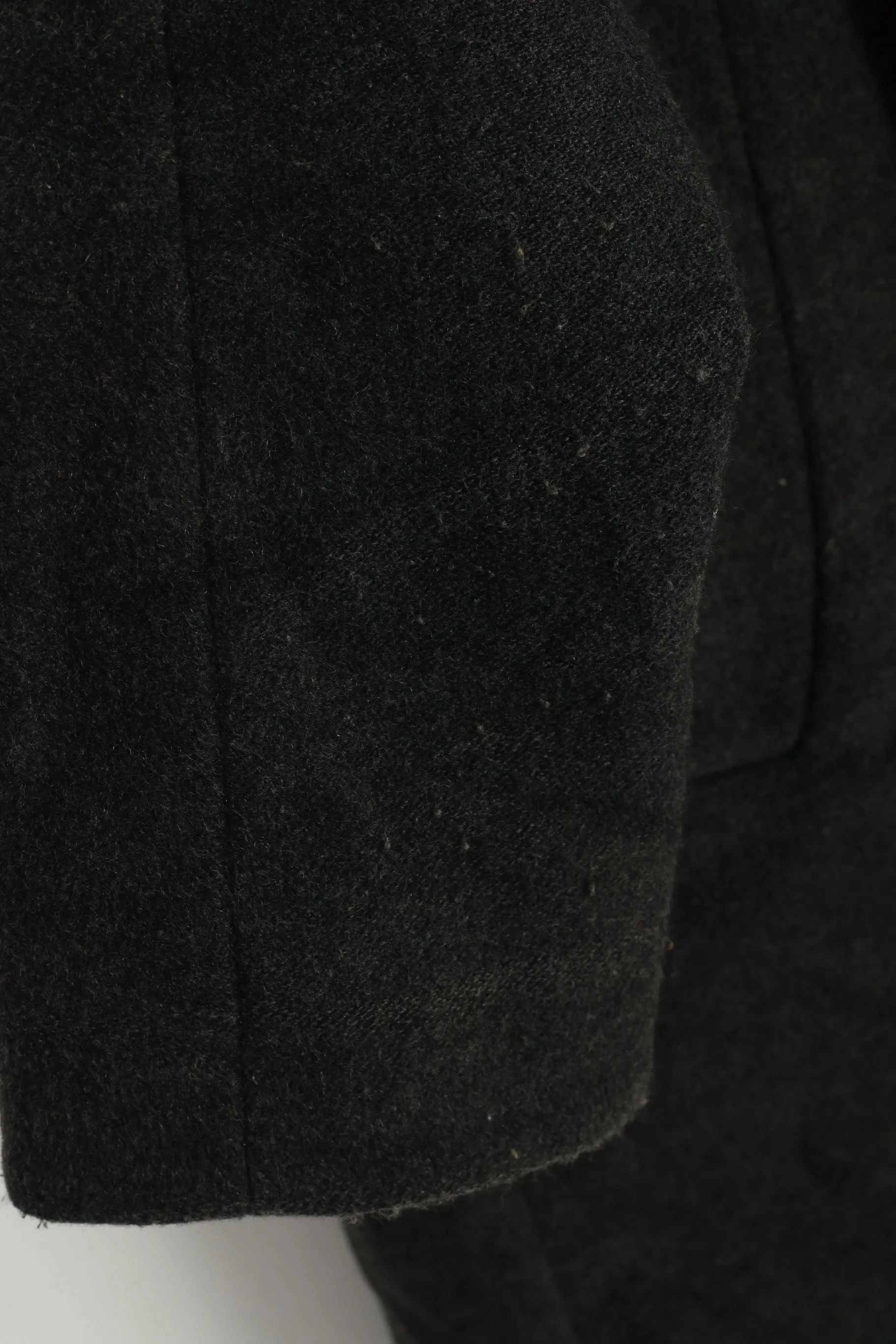 Paul Smith Men M Coat Charcoal Wool Cashmere Blend Vintage Double Breasted Top