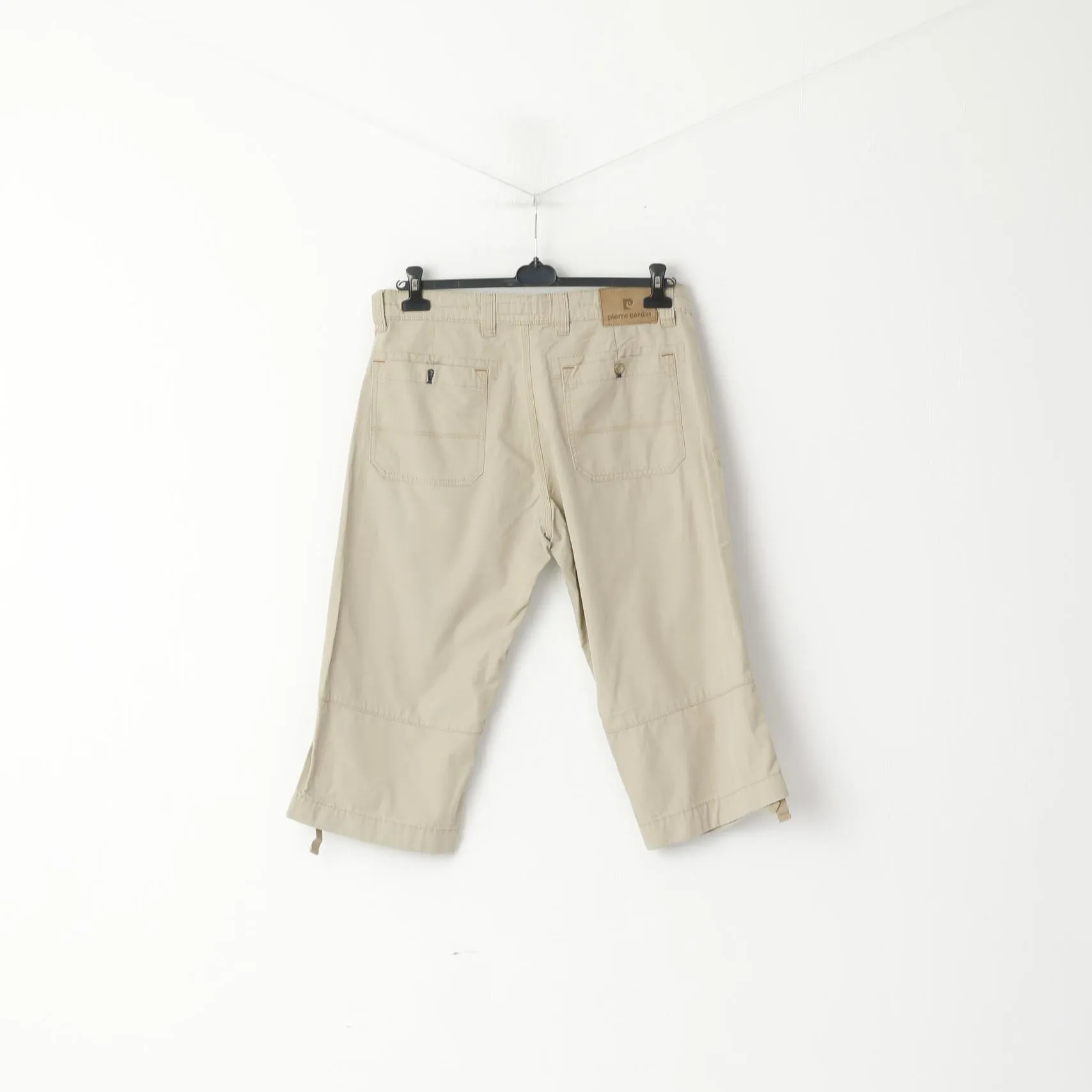 Pierre Cardin Jeans Men 35 50 Shorts Beige Cotton Casual Cropped Pants