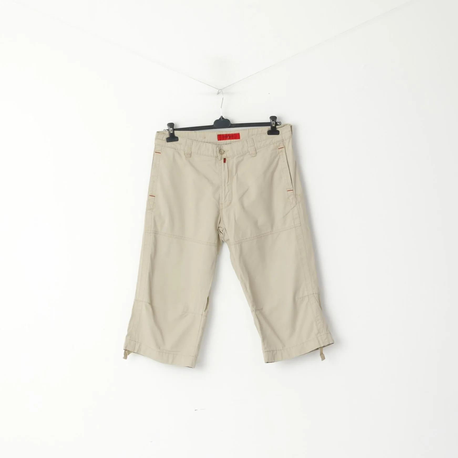 Pierre Cardin Jeans Men 35 50 Shorts Beige Cotton Casual Cropped Pants