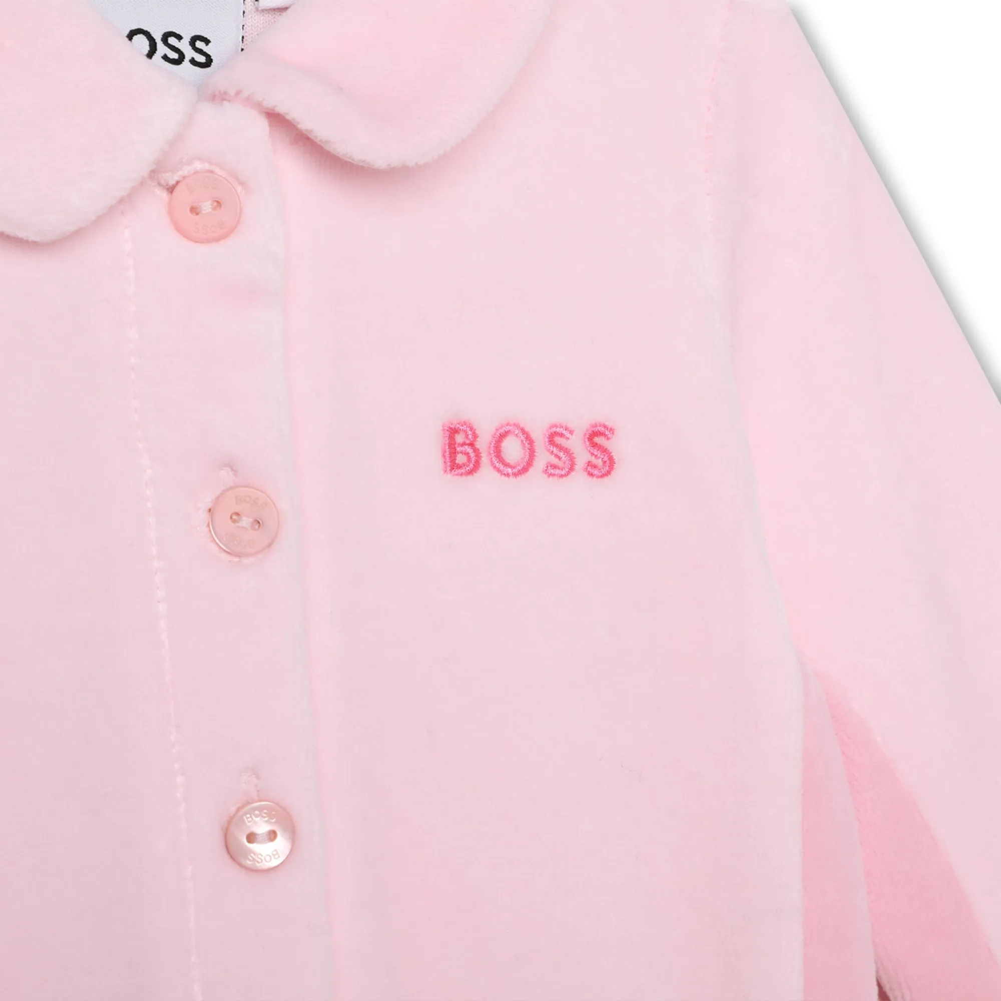 Pink Logo Collar Pajamas & Hat Set