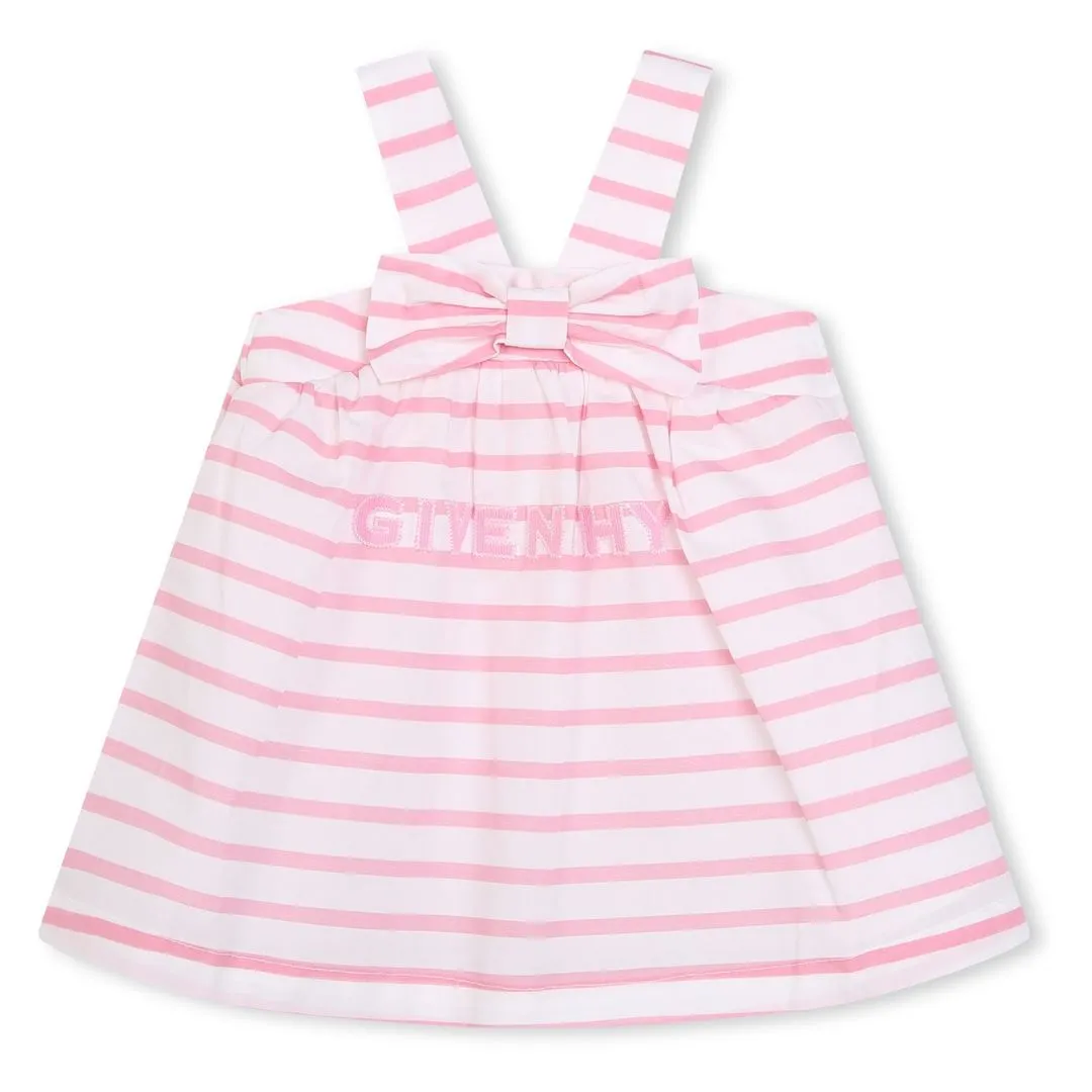 Pink Striped Dress & Headband