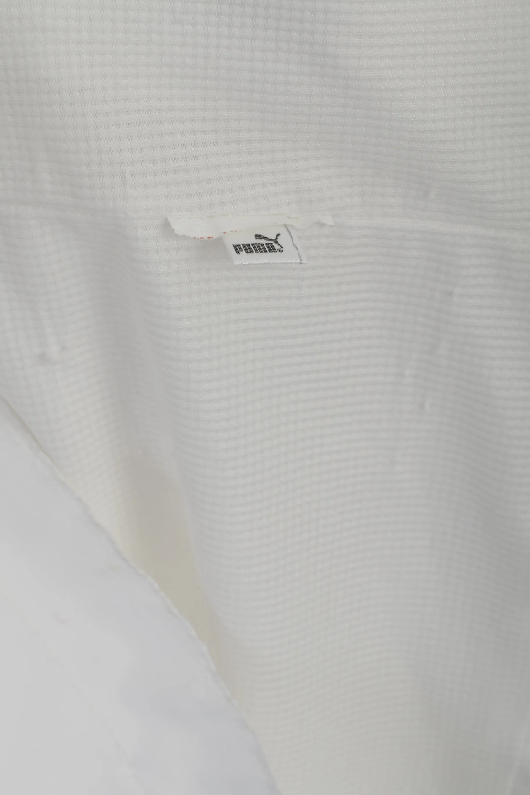 Puma Men L Jacket White Vintage Full Zipper Sportswear Training Lightweight Top
