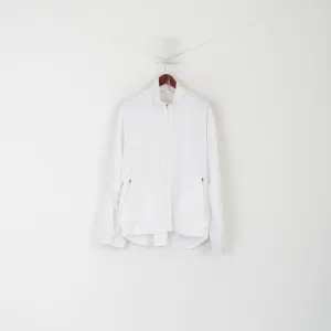 Puma Men L Jacket White Vintage Full Zipper Sportswear Training Lightweight Top