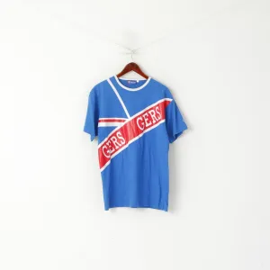 Rangers Collection Men M Shirt Blue Cotton Glasgow Football Gers Top