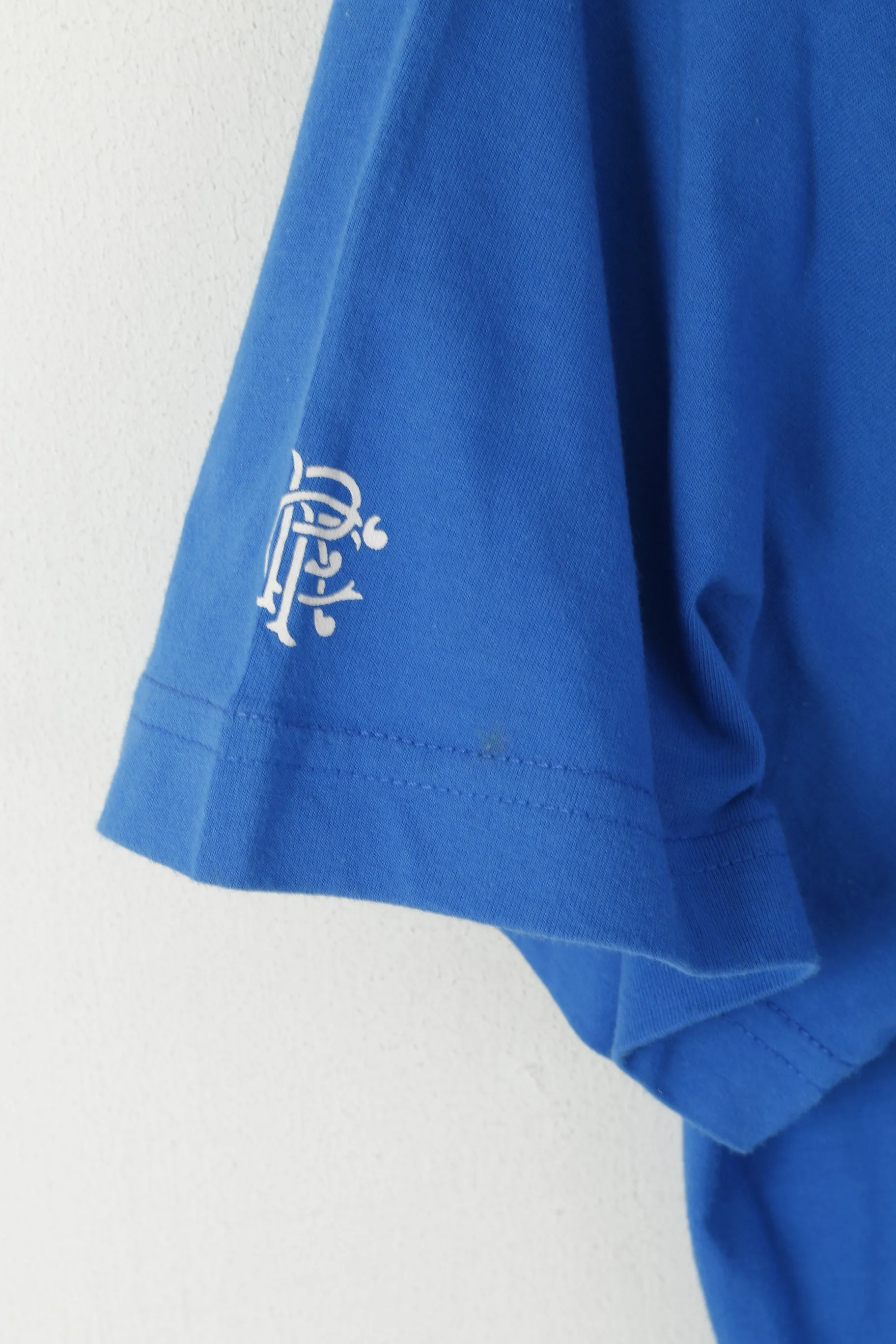 Rangers Collection Men M Shirt Blue Cotton Glasgow Football Gers Top
