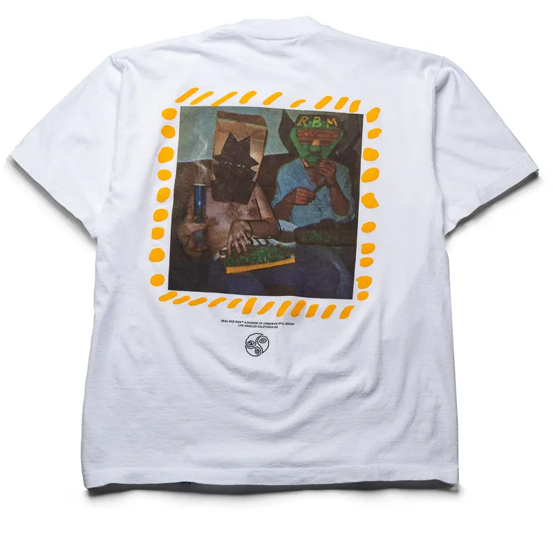 Real Bad Man Masked Men Tee - White