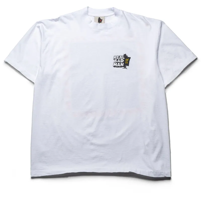 Real Bad Man Masked Men Tee - White
