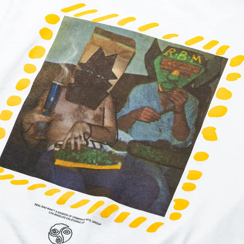 Real Bad Man Masked Men Tee - White