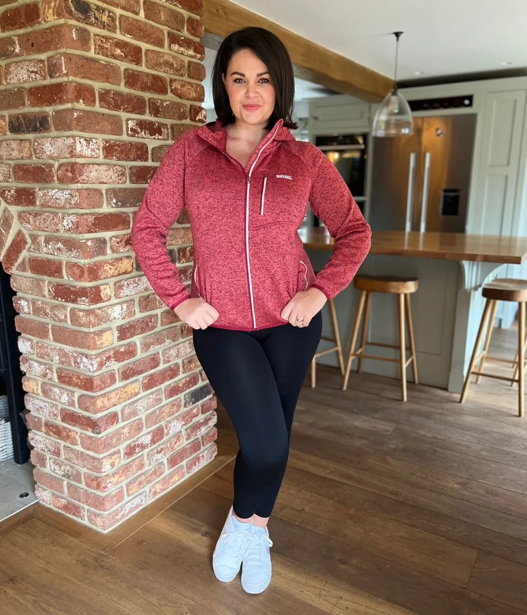 Red Newhill Hooded Full Zip Fleece