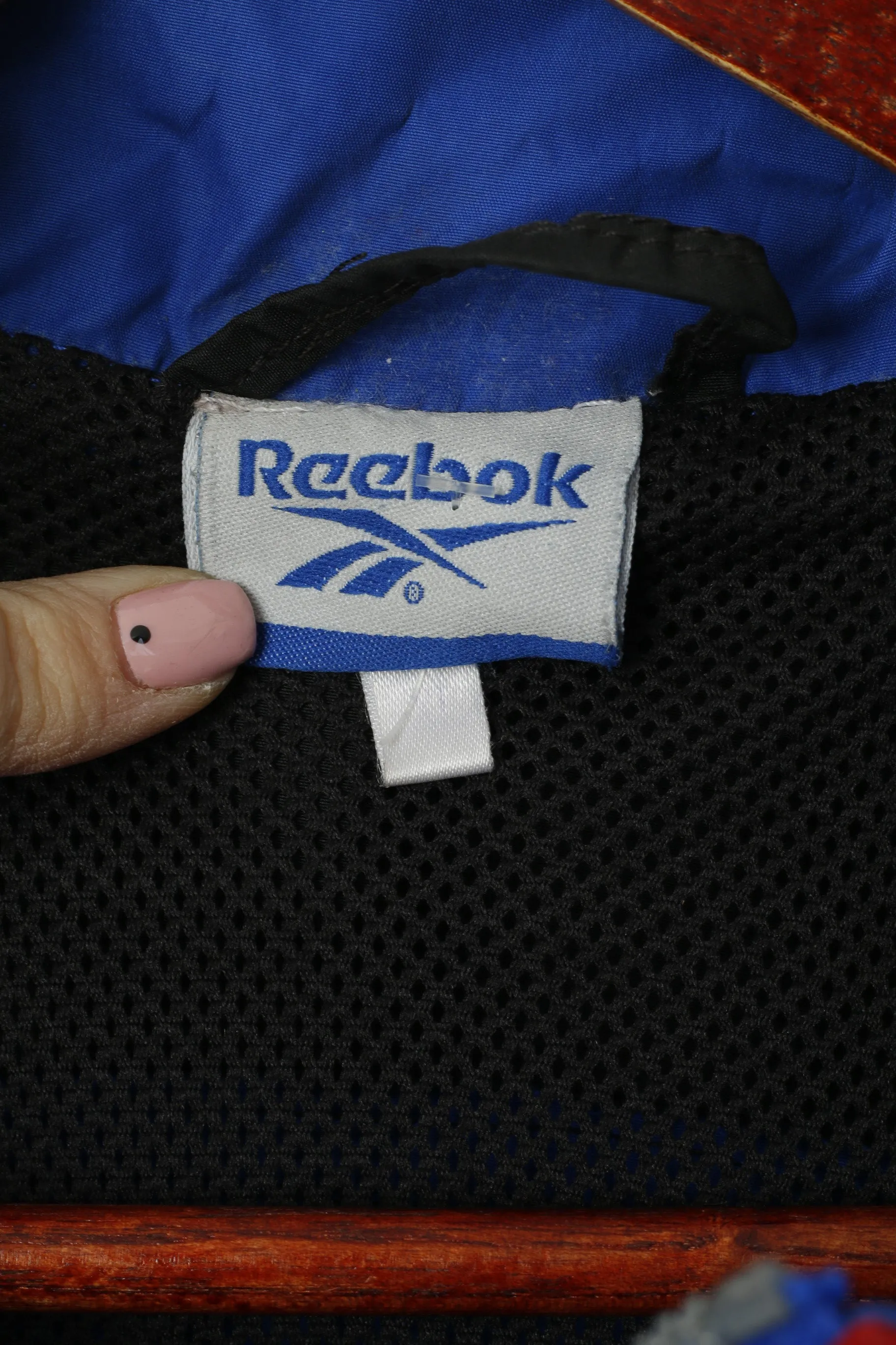 Reebok Men XL Jacket Blue Vintage Lightweight Mesh Lined Sport Department Top