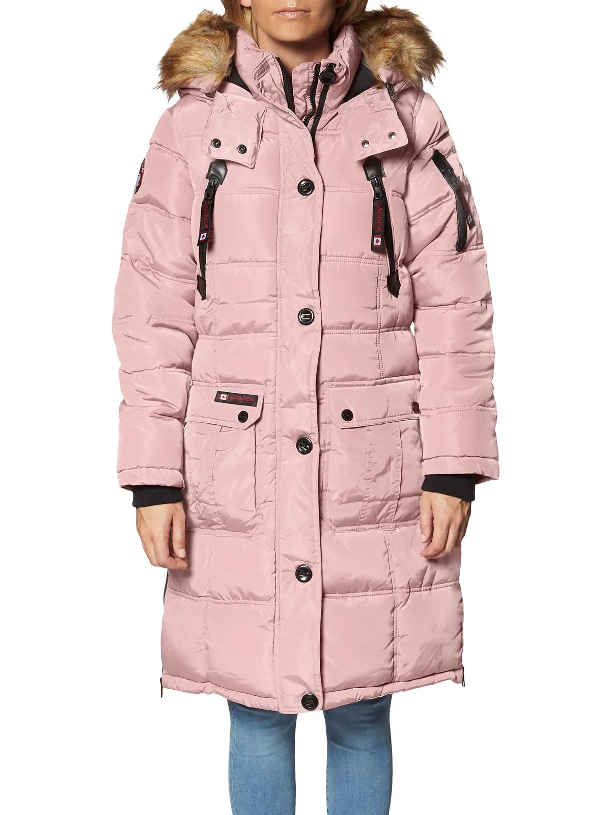 Reformation Womens Faux Fur Heavyweight Puffer Coat