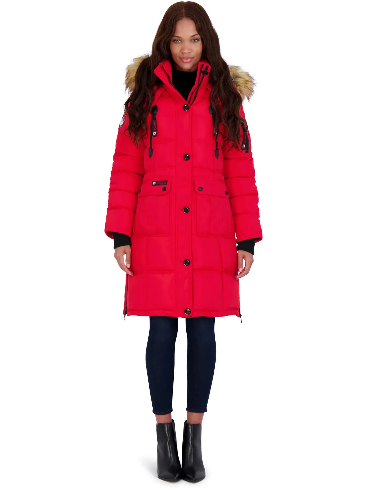 Reformation Womens Faux Fur Heavyweight Puffer Coat