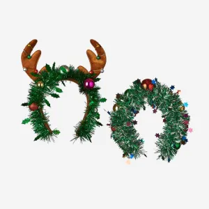 Reindeer/Wreath Sparkle Headbands
