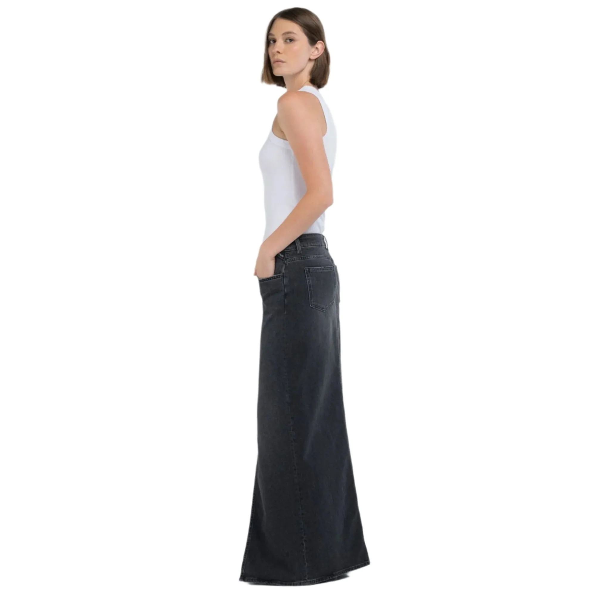 Replay Women's Fine Rin Slim Fit Top With Rivet