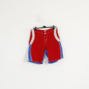 Rip Curl Men 46 XL Shorts Red Blue Nylon Sur Board Swimwear