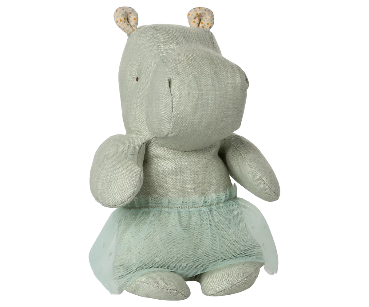 Safari friends, Hippo w. skirt, Small - Mint