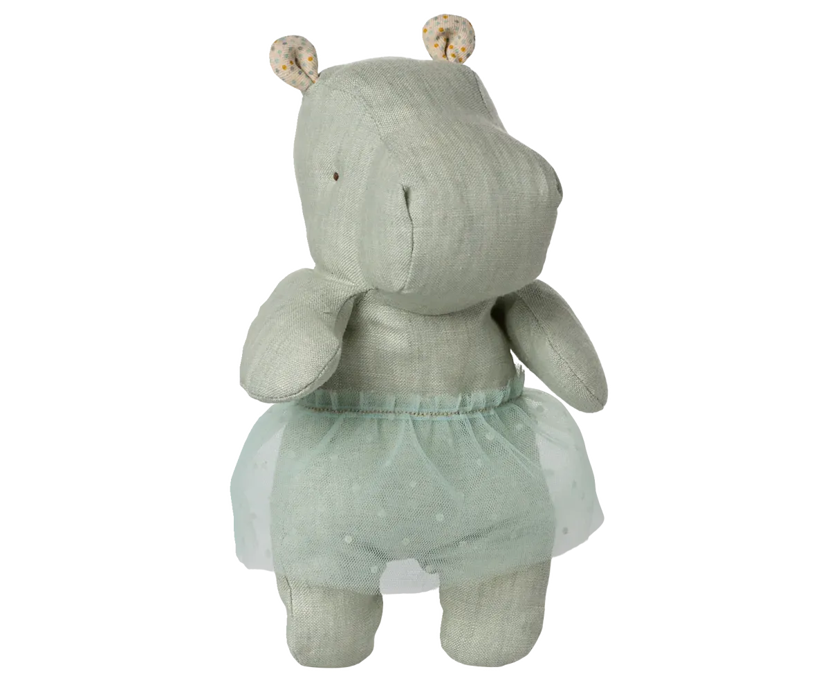 Safari friends, Hippo w. skirt, Small - Mint