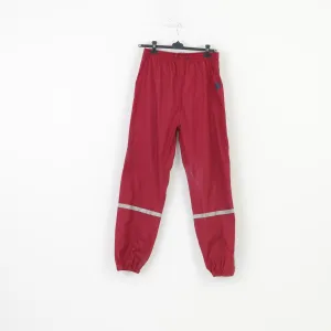 Shamp Men L Trousers Burgundy Polyamid Zippered Legs Sport Elastic Waistband Vintage