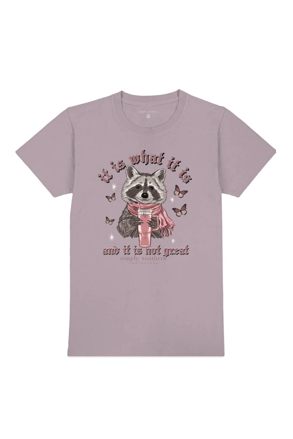 Simply Southern Plus Size It Is What It Is Raccoon T-Shirt for Women in Purple | EXT-SS-RACCOON-PARAGON