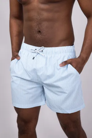 Simply Southern Seersucker 5.5” Swim Shorts for Men in Blue | 0125-MN-SHORT-SEER-BLUSTRP