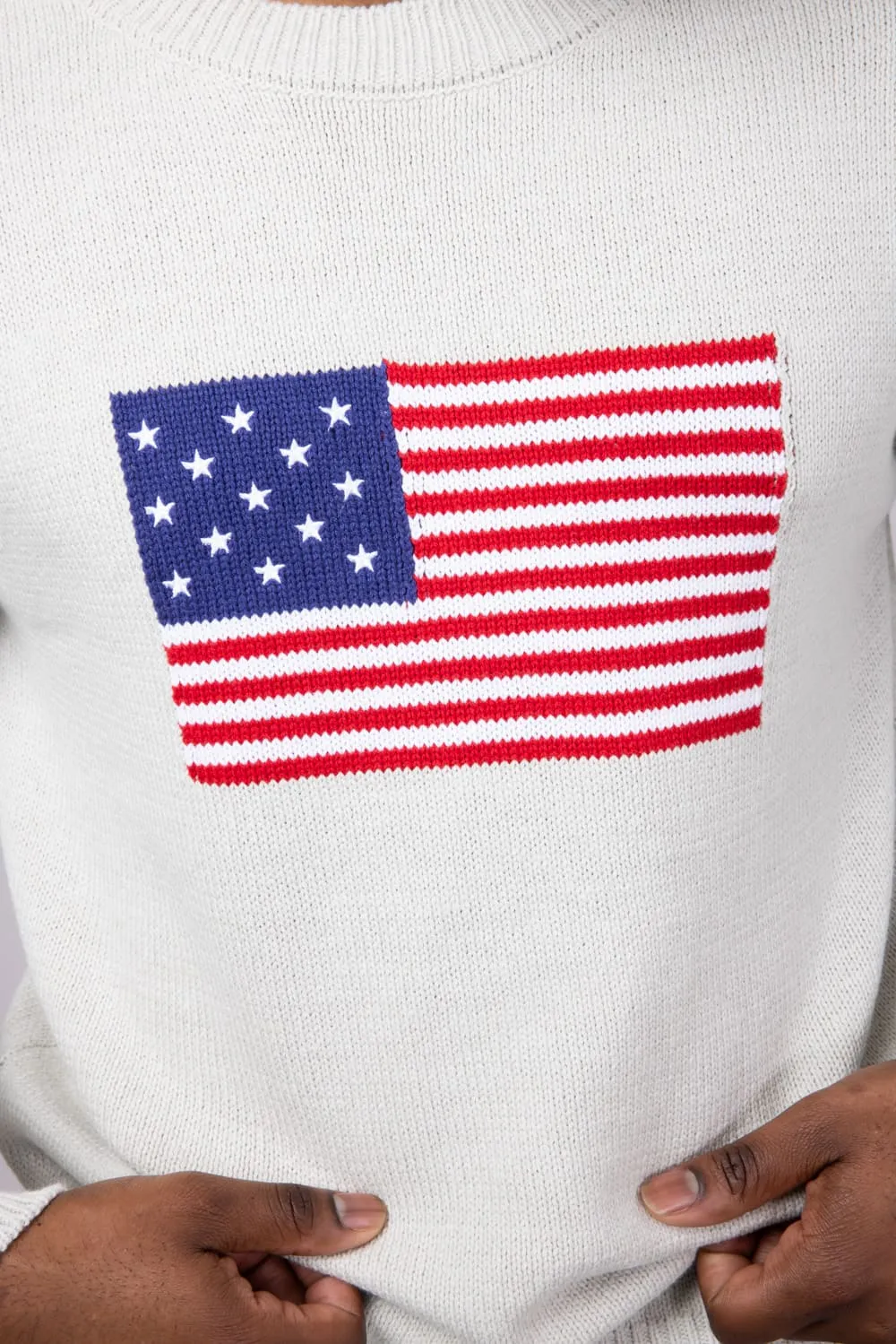 Simply Southern Unisex USA Sweater in Grey | 0125-MN-SWTR-USA-GRY