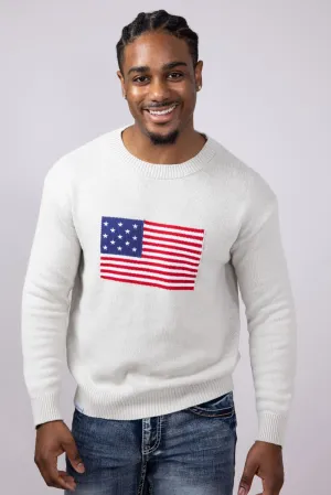 Simply Southern Unisex USA Sweater in Grey | 0125-MN-SWTR-USA-GRY