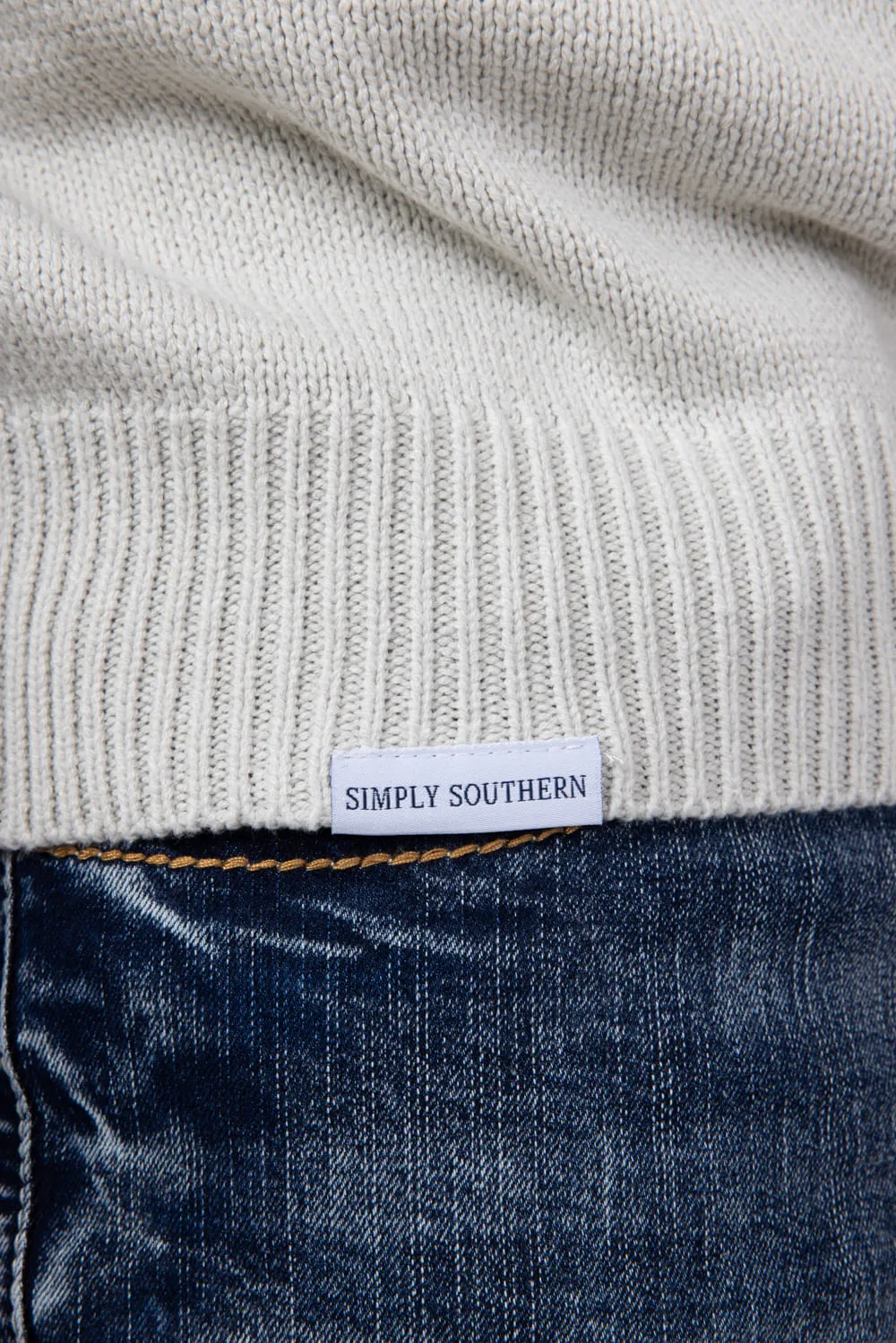 Simply Southern Unisex USA Sweater in Grey | 0125-MN-SWTR-USA-GRY