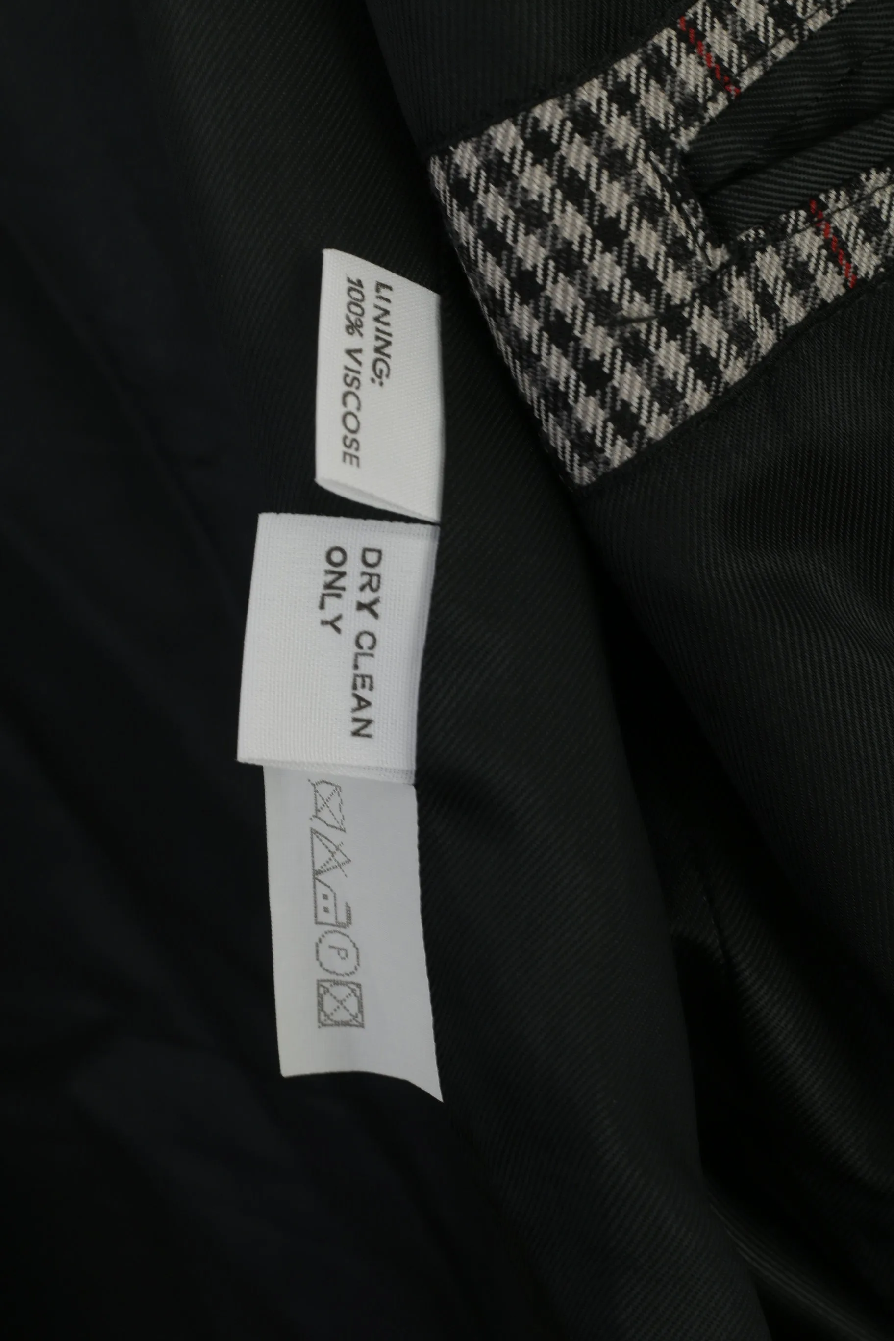 Skopes Men 54 Long Blazer Gray Herringbone Vintage Wool Single Breasted Jacket