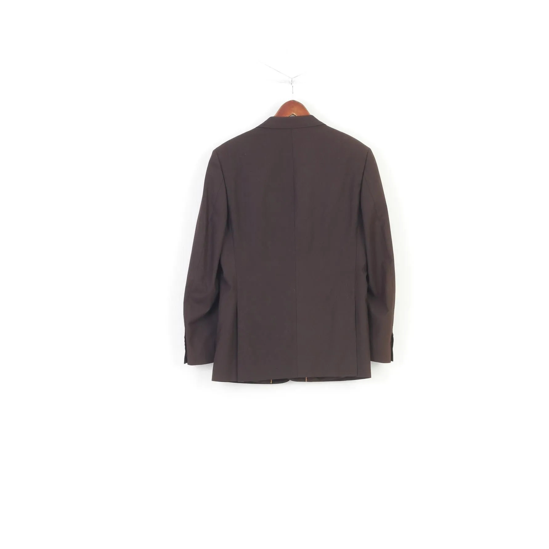 Studio Milano Men 50 42 Blazer Brown Striped Shoulder Pads Jacket
