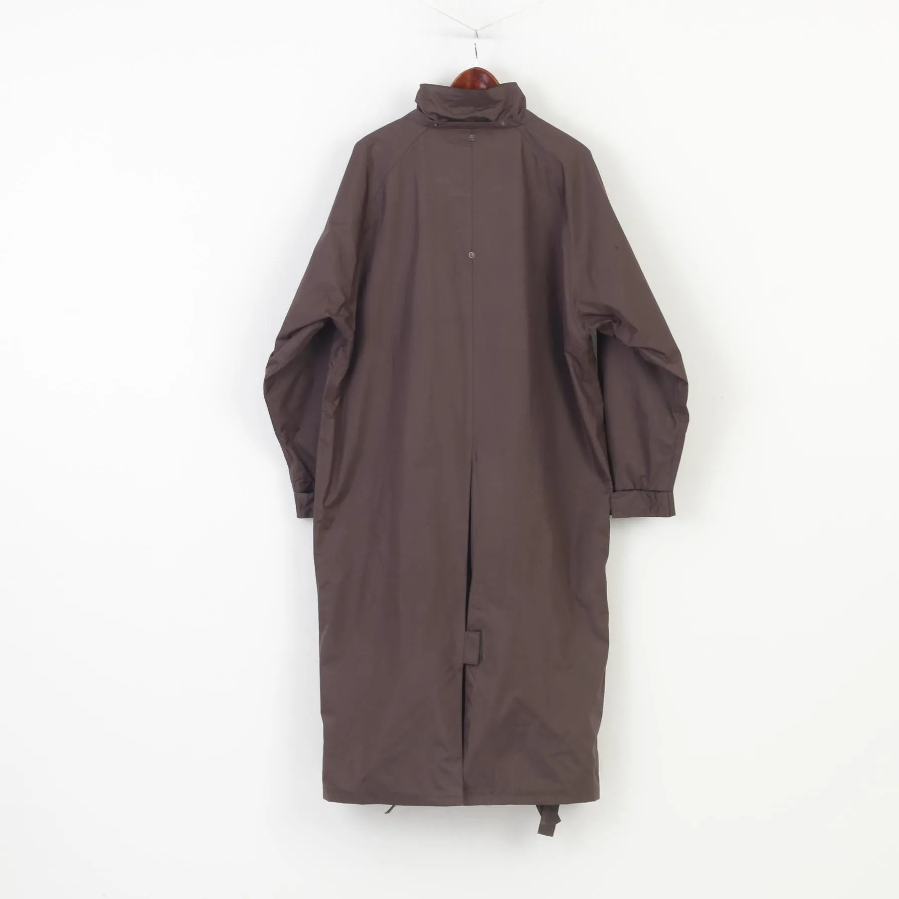 Target Dry Men L Coat Brown Long Full Zipper Waterproof Vintage Top