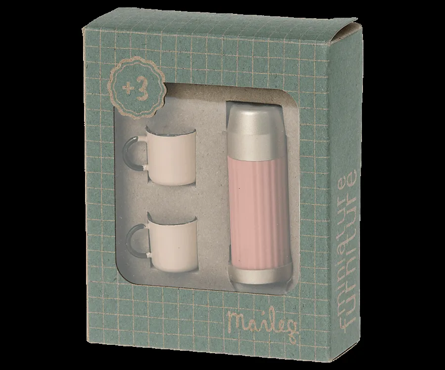 Thermos and cups - Soft coral