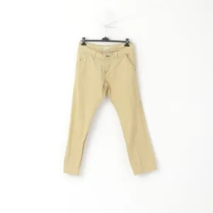Tom Tailor Men 34 Trousers Cream Cotton Marvin Slim Casual Pants
