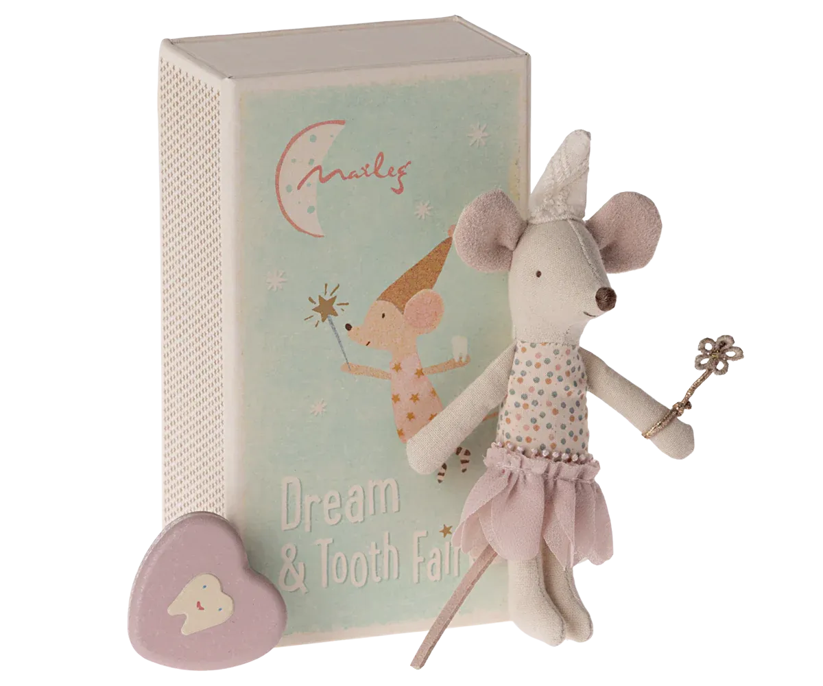Tooth Fairy Mouse, Little Sister in Match Box