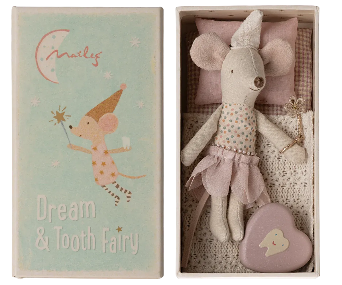 Tooth Fairy Mouse, Little Sister in Match Box
