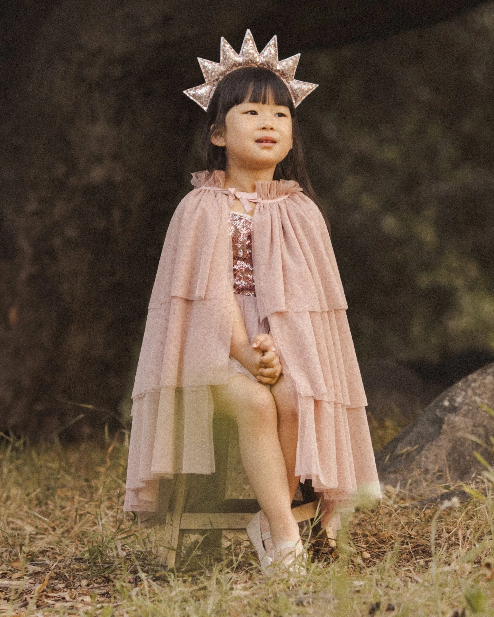 Tulle Cape || Dusty Rose