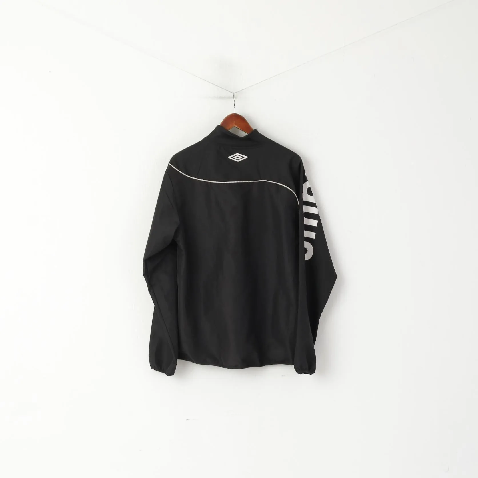 Umbro Men M Pullover Jacket Black Sportswear Training Lightweight Top
