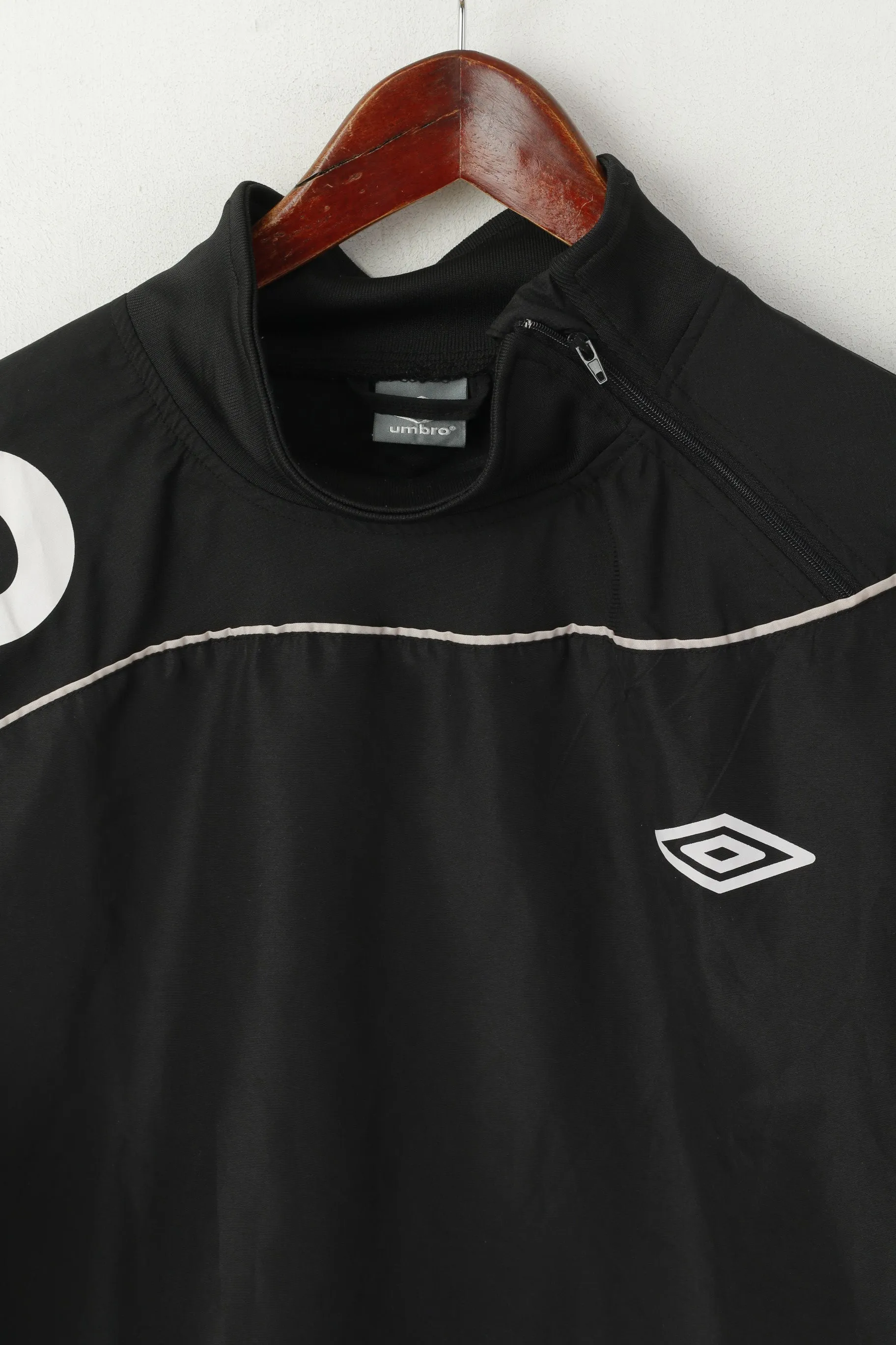Umbro Men M Pullover Jacket Black Sportswear Training Lightweight Top
